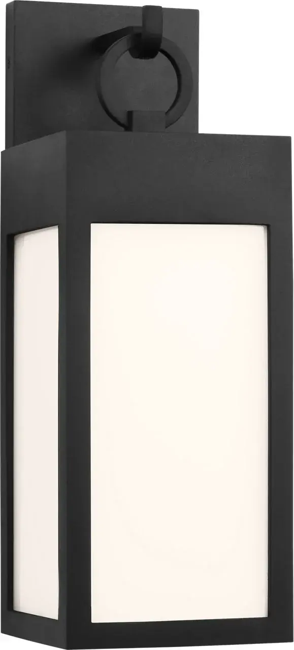 Sesha 16 Outdoor Wall Lantern in Textured Black - Image 2