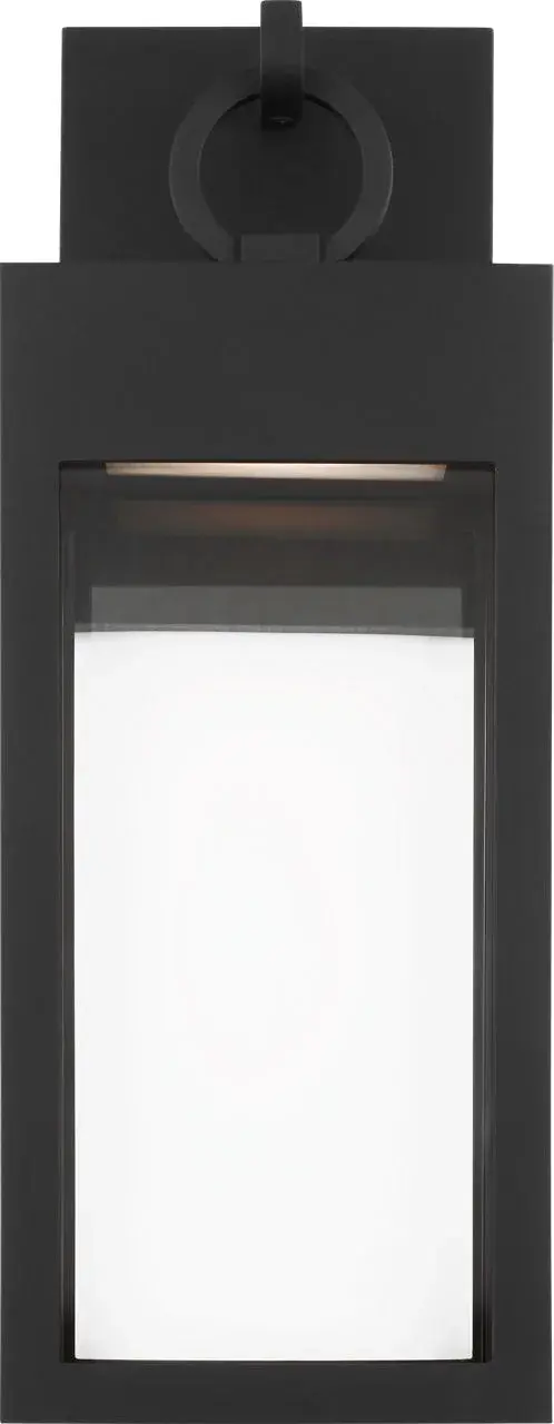 Sesha 16 Outdoor Wall Lantern in Textured Black - Image 7