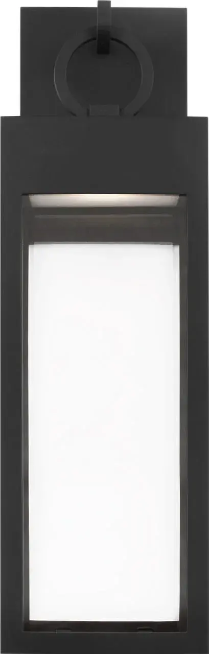 Sesha 27" Wall Lantern in Textured Black - Image 2