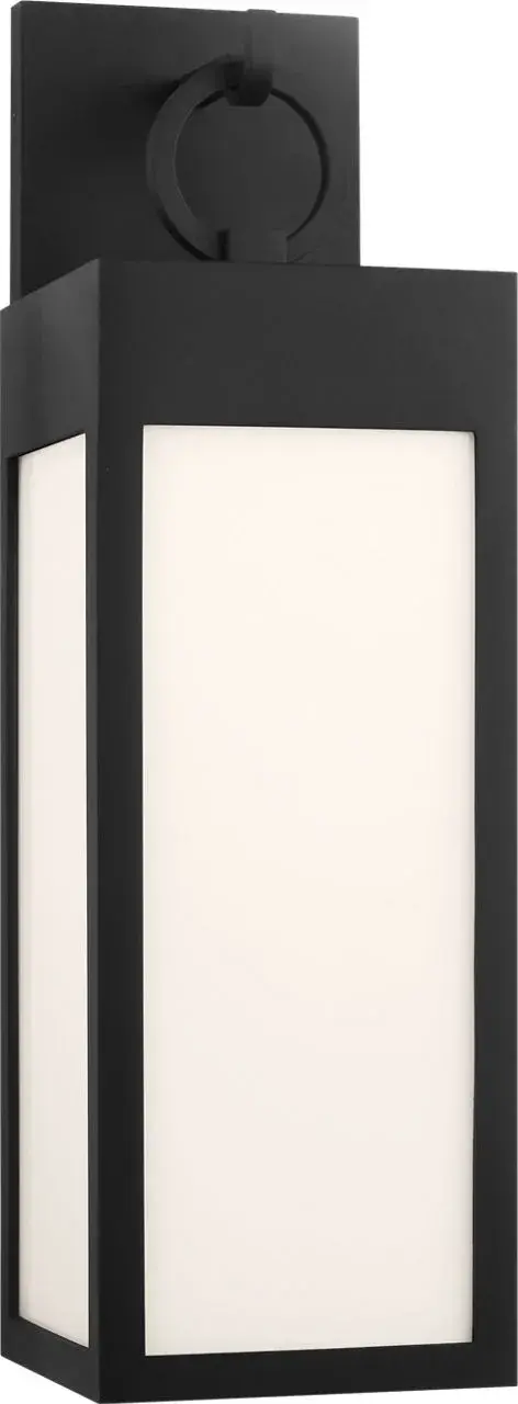 Sesha 27" Wall Lantern in Textured Black - Image 4