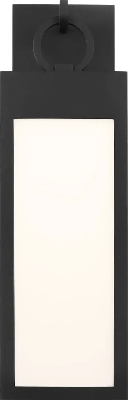 Sesha 27" Wall Lantern in Textured Black - Image 6