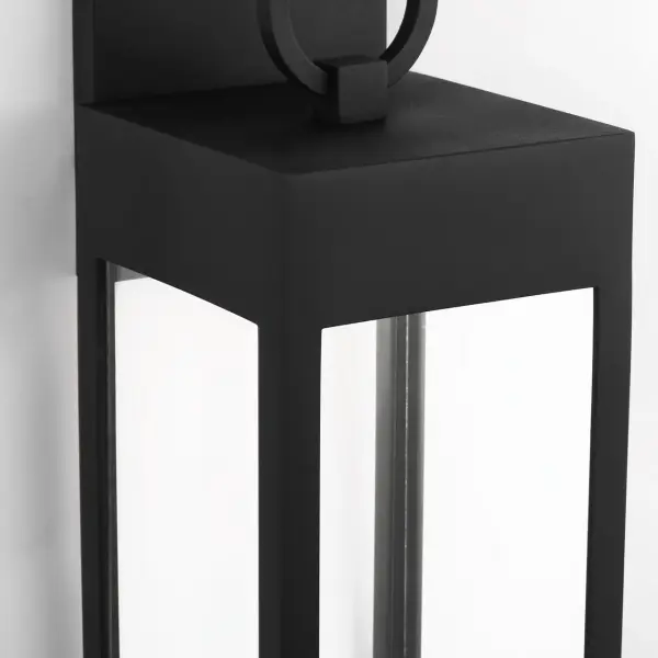 Sesha 27" Wall Lantern in Textured Black - Image 9