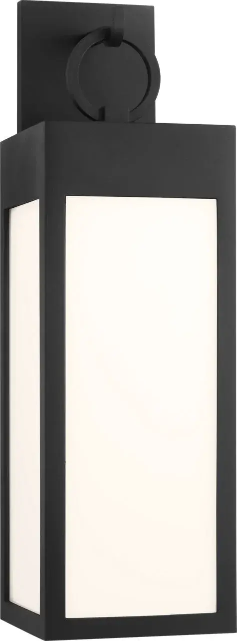 Sesha 30" Wall Lantern in Textured Black - Image 4