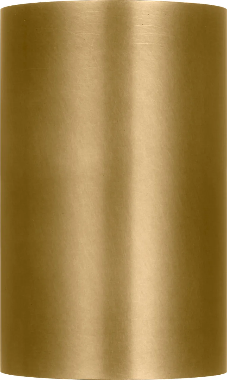 Pressa Round Small Wall Sconce in Natural Brass