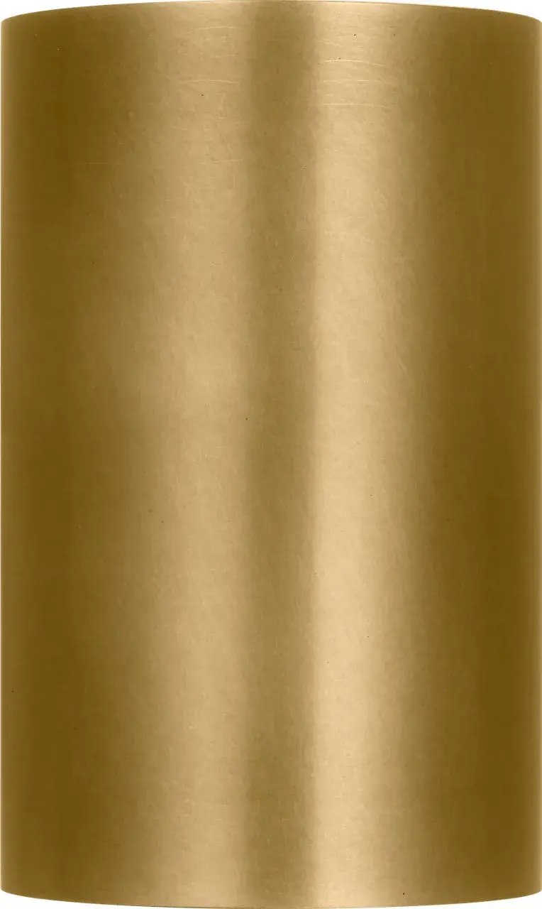 Pressa Round Small Wall Sconce in Natural Brass - Image 1