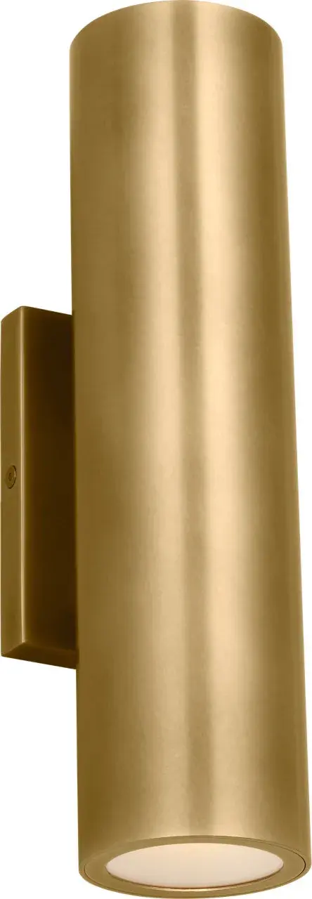 Pressa Round Medium Wall Sconce in Natural Brass - Image 3