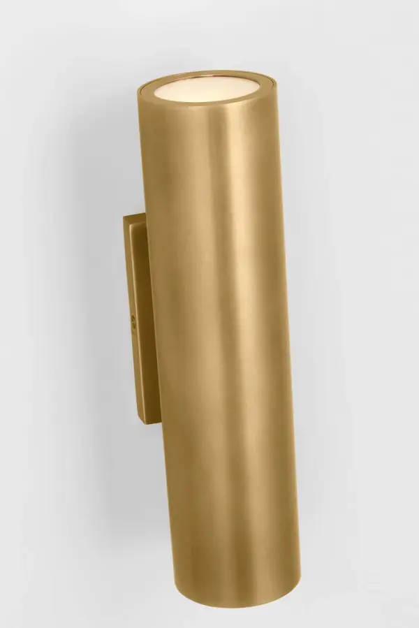 Pressa Round Medium Wall Sconce in Natural Brass - Image 4