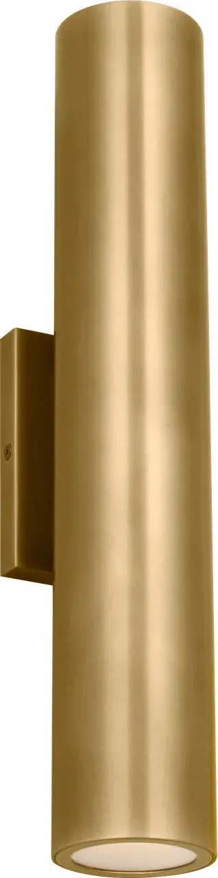 Pressa Round Large Wall Sconce in Natural Brass - Image 3