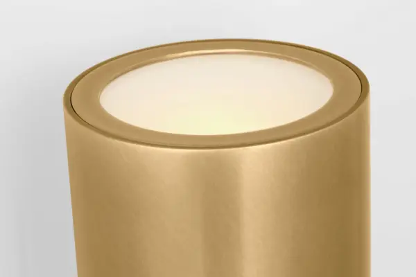 Pressa Round Large Wall Sconce in Natural Brass - Image 5
