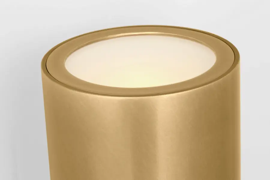 Pressa Round Large Wall Sconce in Natural Brass - Image 5