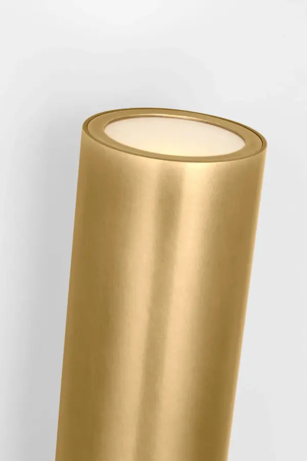 Pressa Round X-Large Wall Sconce in Natural Brass - Image 4