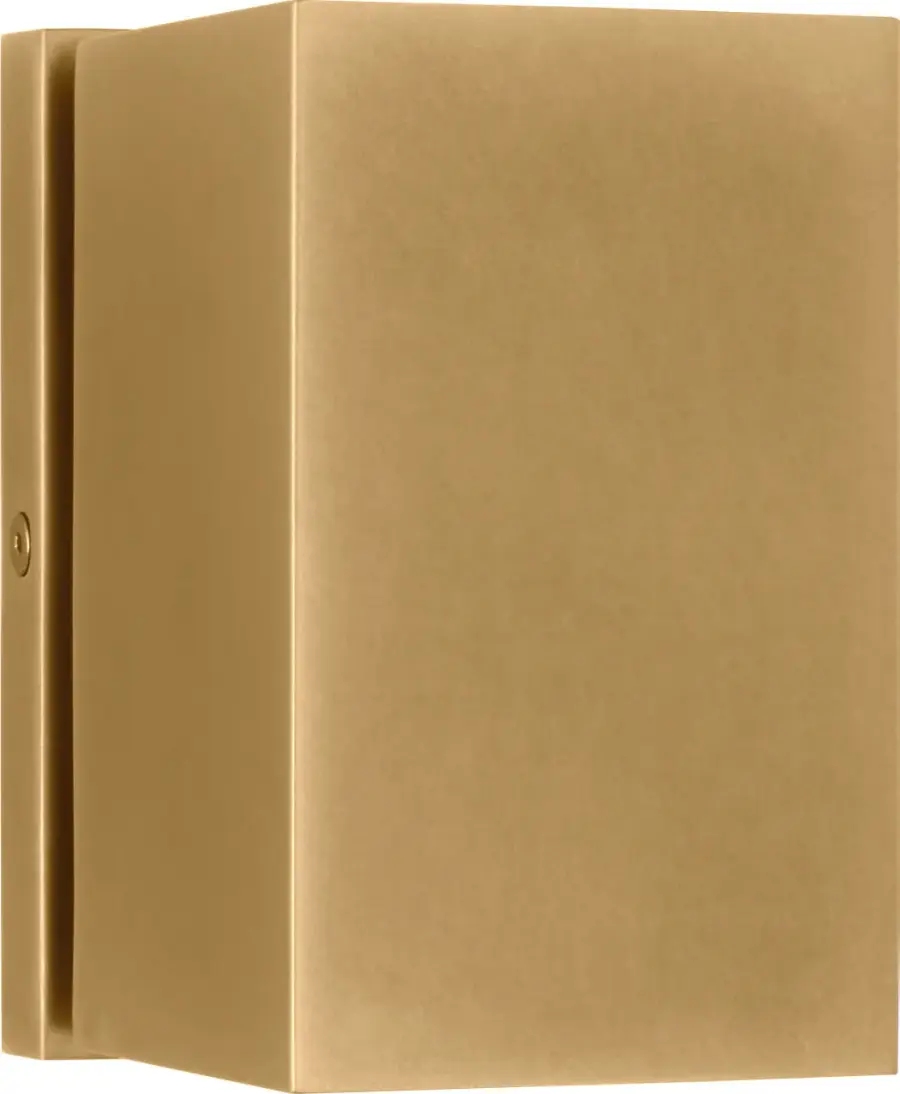 Pressa Square Small Wall Sconce in Natural Brass - Image 2