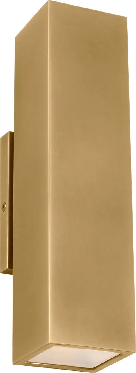 Pressa Square Medium Wall Sconce in Natural Brass - Image 3
