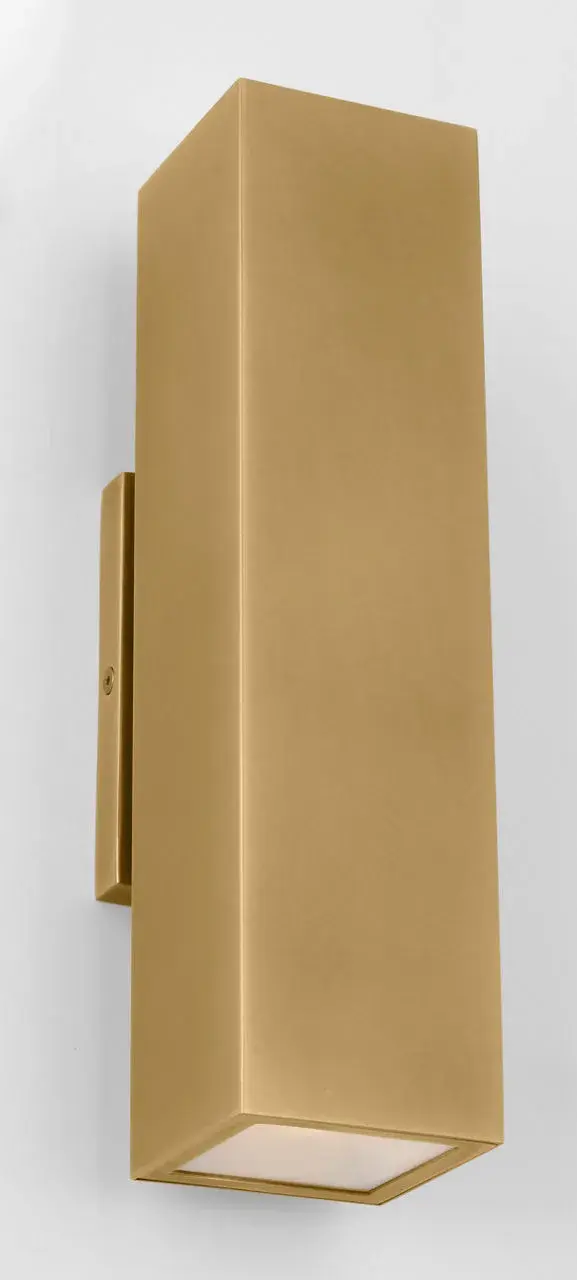 Pressa Square Medium Wall Sconce in Natural Brass - Image 4