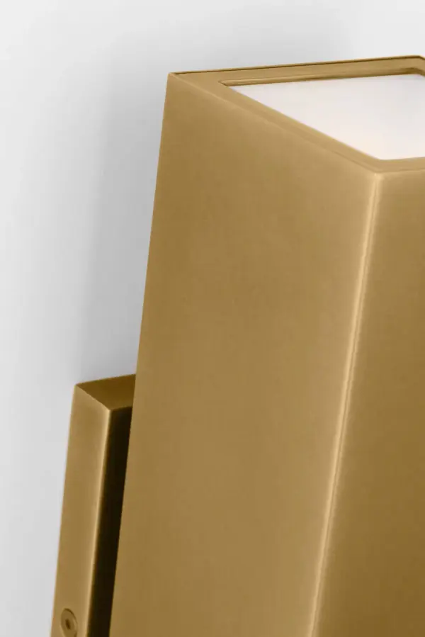 Pressa Square Medium Wall Sconce in Natural Brass - Image 5