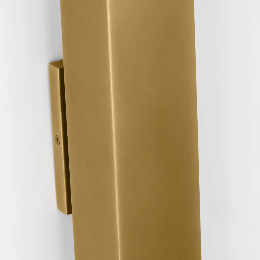 Pressa Square Large Wall Sconce in Natural Brass - Image 13