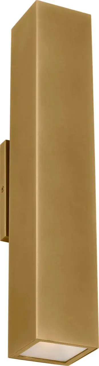 Pressa Square Large Wall Sconce in Natural Brass - Image 5