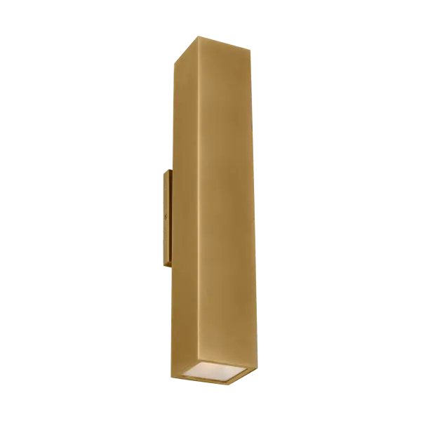 Pressa Square Large Wall Sconce in Natural Brass - Image 7