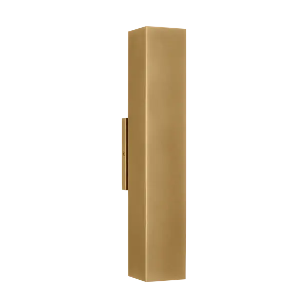 Pressa Square Large Wall Sconce in Natural Brass - Image 9