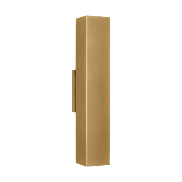 Pressa Square Large Wall Sconce in Natural Brass - Image 10