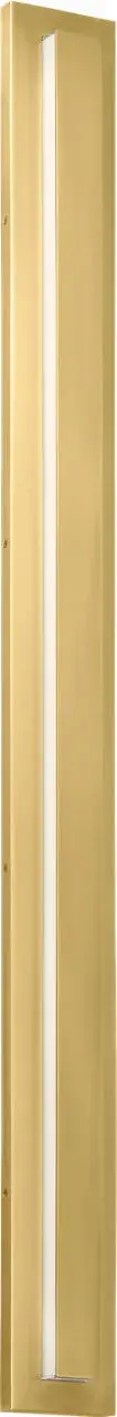 The Aspen 60 delivers exceptional outdoor illumination with its impressive scale and warm 3000K LED lighting. High 90 CRI ensures accurate color rendering, while the natural brass finish adds sophisticated elegance to exterior spaces. - alternate view