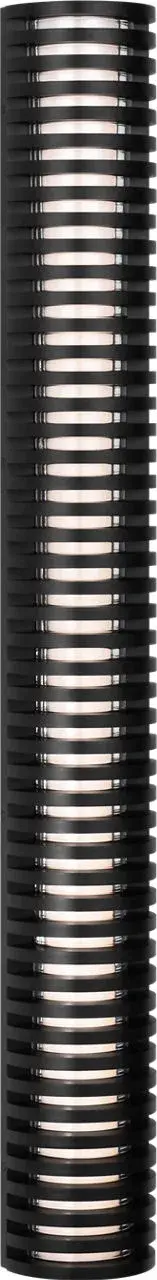 The Quoddy 49" wall sconce makes a bold architectural statement with its substantial scale and contemporary design. Featuring warm 2700K LED with exceptional 90 CRI color rendering, this outdoor-rated fixture delivers both visual impact and superior illumination quality. - alternate view