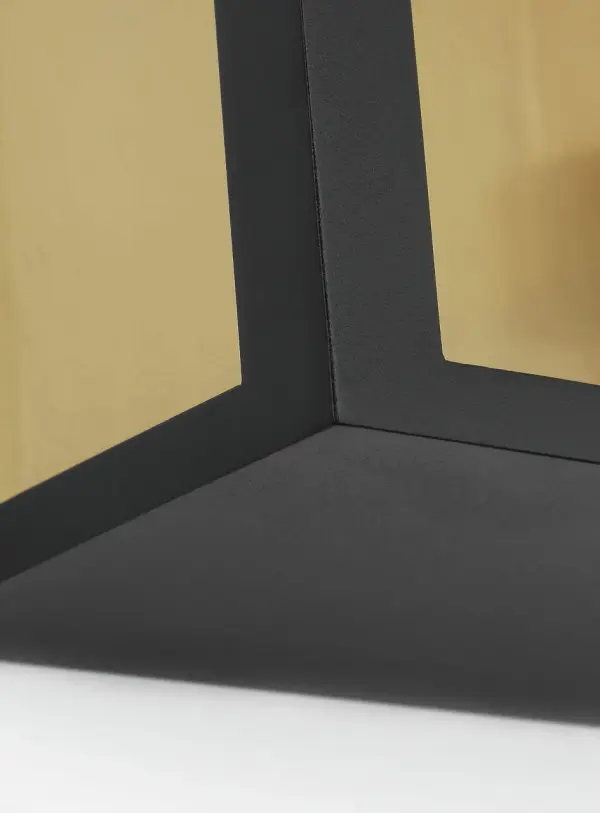 The Enferme 36" Wall Sconce by Sean Lavin delivers commanding scale and refined design for large exterior applications. Its clear glass enclosure with inner tube creates sophisticated transparency while housing an integrated LED system that mimics Edison bulb warmth with modern efficiency. - alternate view