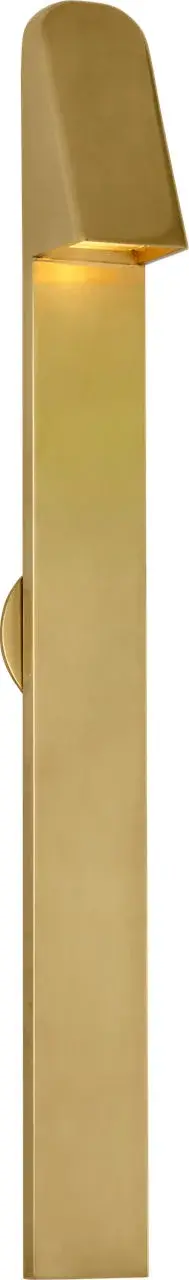 The Froler 24" Wall Sconce delivers refined outdoor illumination through its mud-in installation system and shrouded shade design. Perfect for modern exteriors, it combines disciplined geometry with integrated LED technology. - alternate view