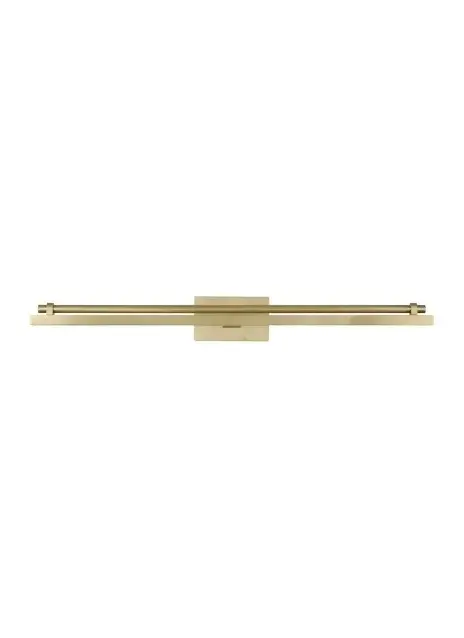 Sean Lavin's Kal Picture Light combines structural sophistication with practical LED illumination. The natural brass finish and mechanical design details create a gallery-quality accent for artwork and wall displays.