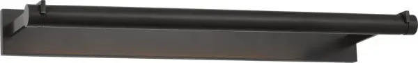 The Katan 24" picture light combines minimalist design with functional elegance. Its pivoting cylindrical light source within a rectangular frame delivers even, soft illumination perfect for showcasing art without glare.