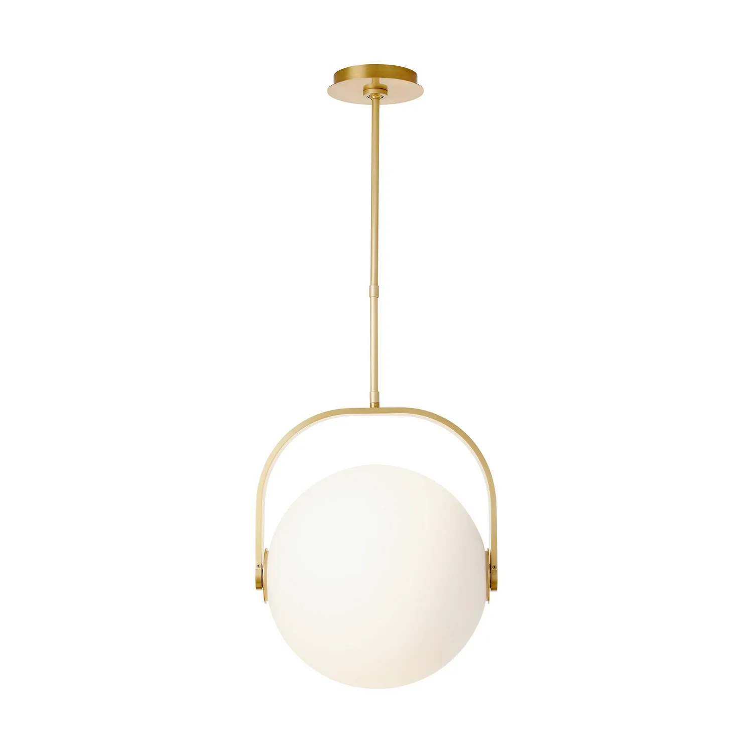 Fues LED Pendant in Natural Brass