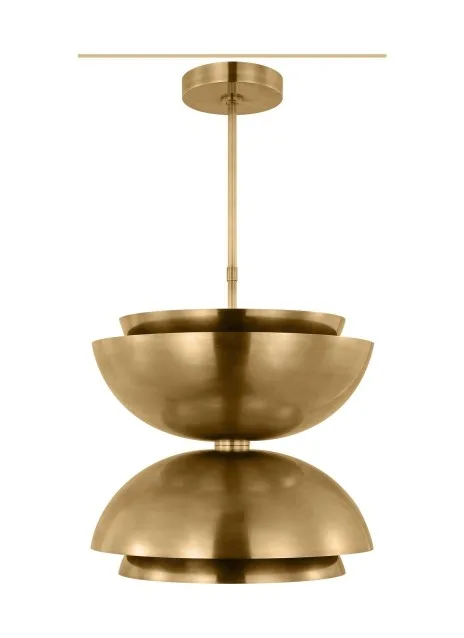 Shanti LED Pendant in Natural Brass