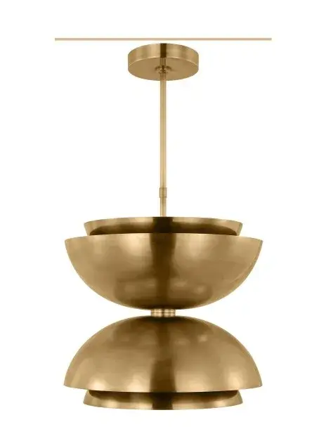 Shanti LED Pendant in Natural Brass
