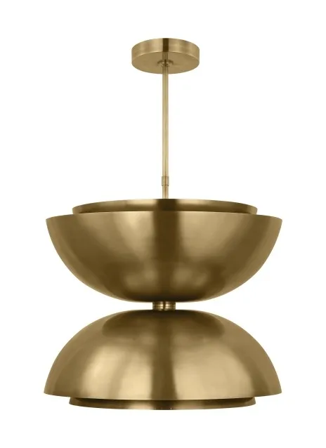 Shanti LED Pendant in Natural Brass
