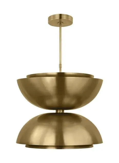 Shanti LED Pendant in Natural Brass