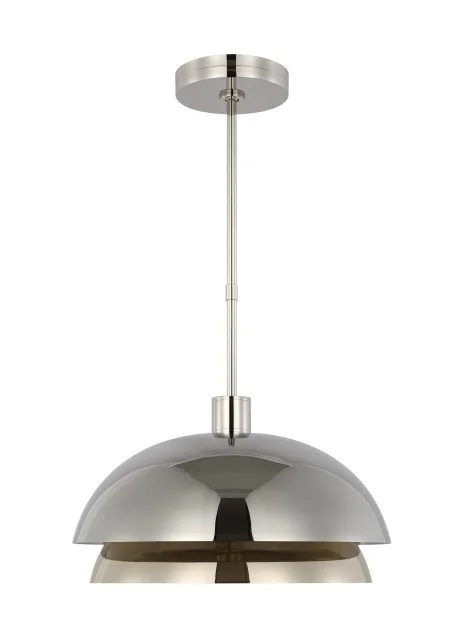 Shanti LED Pendant in Polished Nickel