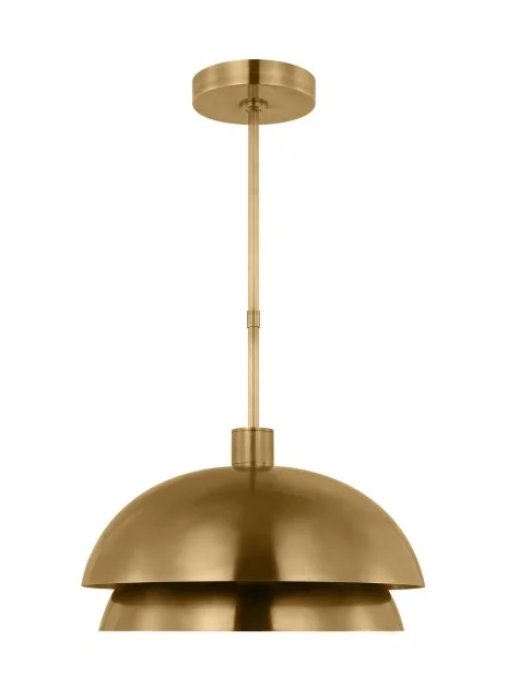 Shanti LED Pendant in Natural Brass