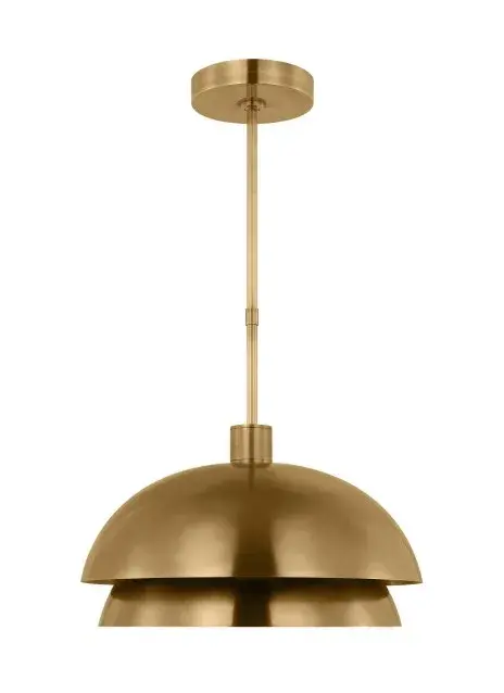 Shanti LED Pendant in Natural Brass