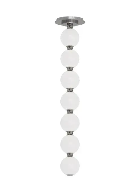 Perle LED Pendant in Polished Nickel