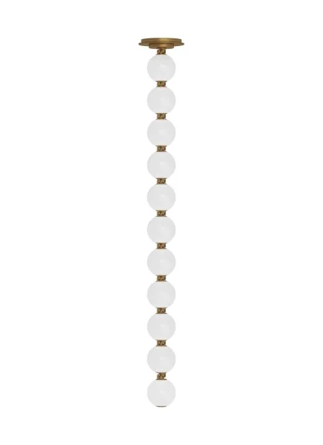 Perle LED Pendant in Natural Brass