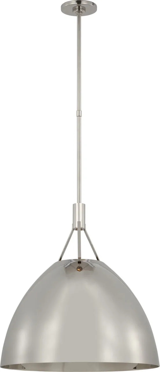 Sospeso LED Dome Pendant in Polished Nickel