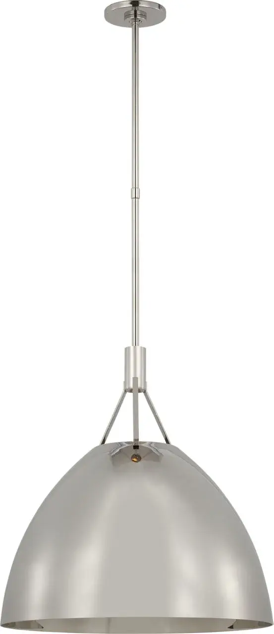 Sospeso LED Dome Pendant in Polished Nickel - Image 1