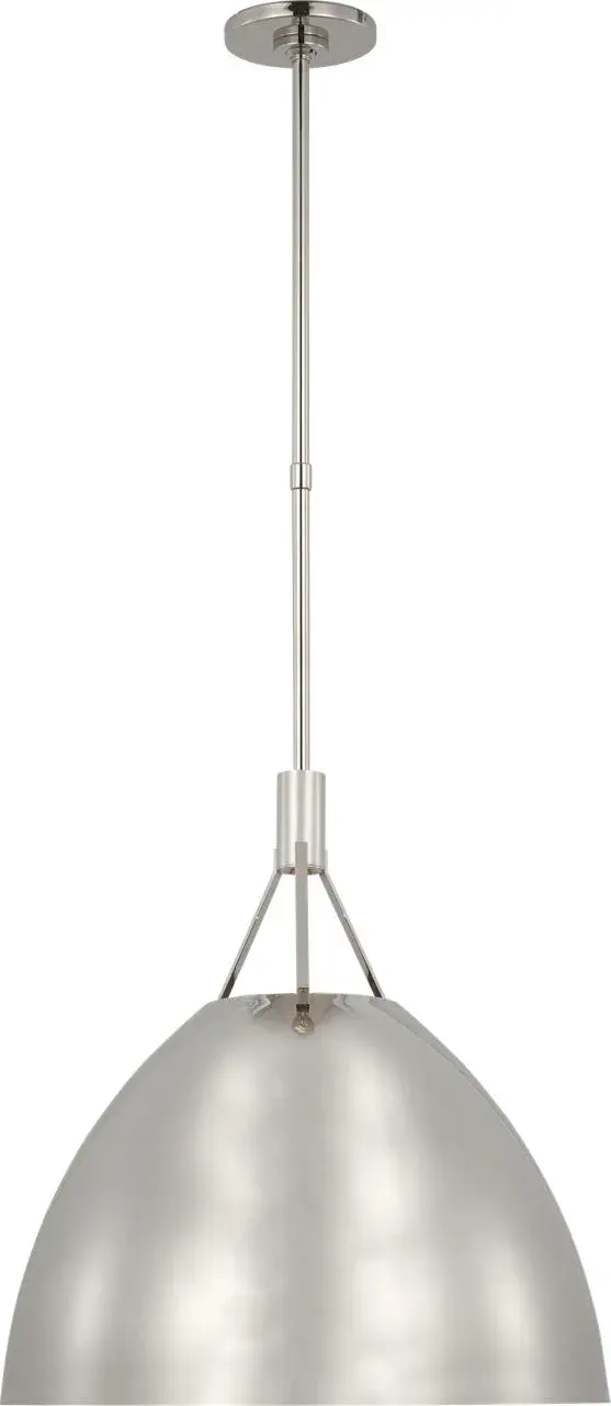 Sospeso LED Dome Pendant in Polished Nickel - Image 5