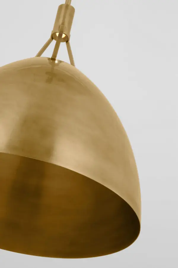 Sospeso LED Dome Pendant in Natural Brass - Image 3