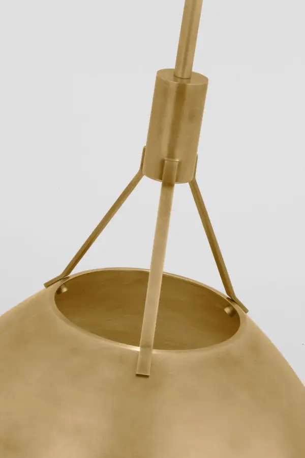 Sospeso LED Dome Pendant in Natural Brass - Image 4