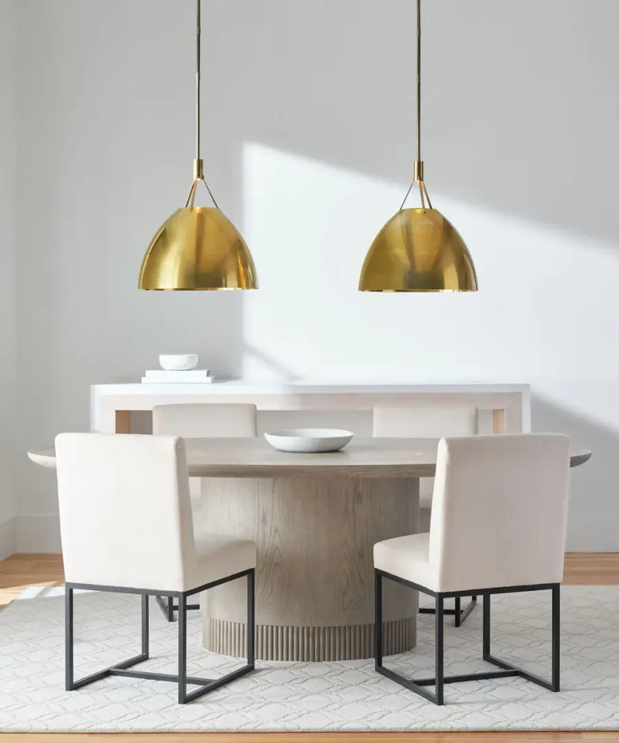 Sospeso LED Dome Pendant in Natural Brass - Image 7