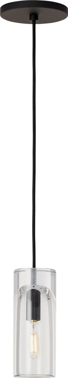 Horizon One Light Pendant in Nightshade Black