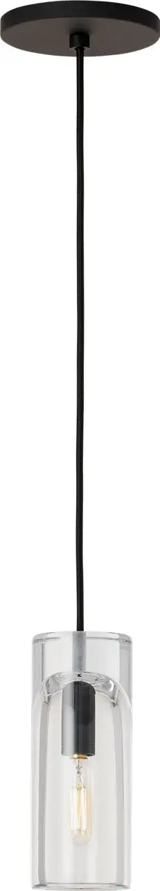 Horizon One Light Pendant in Nightshade Black - Image 1