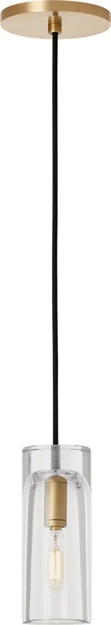 Horizon One Light Pendant in Natural Brass - Image 3