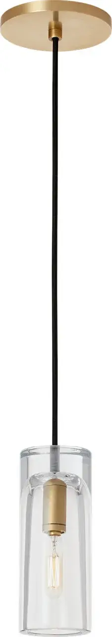 Horizon One Light Pendant in Natural Brass - Image 1